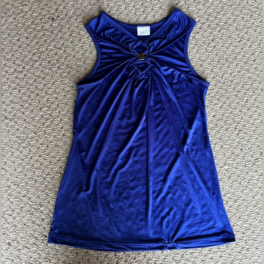 Sleek Royal Blue Sleeveless Top